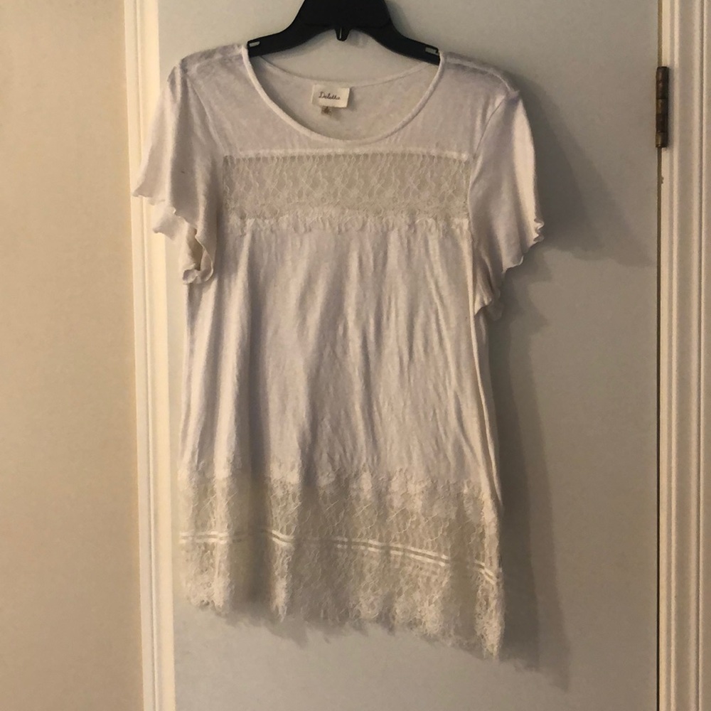 Anthropologie top with lace detail